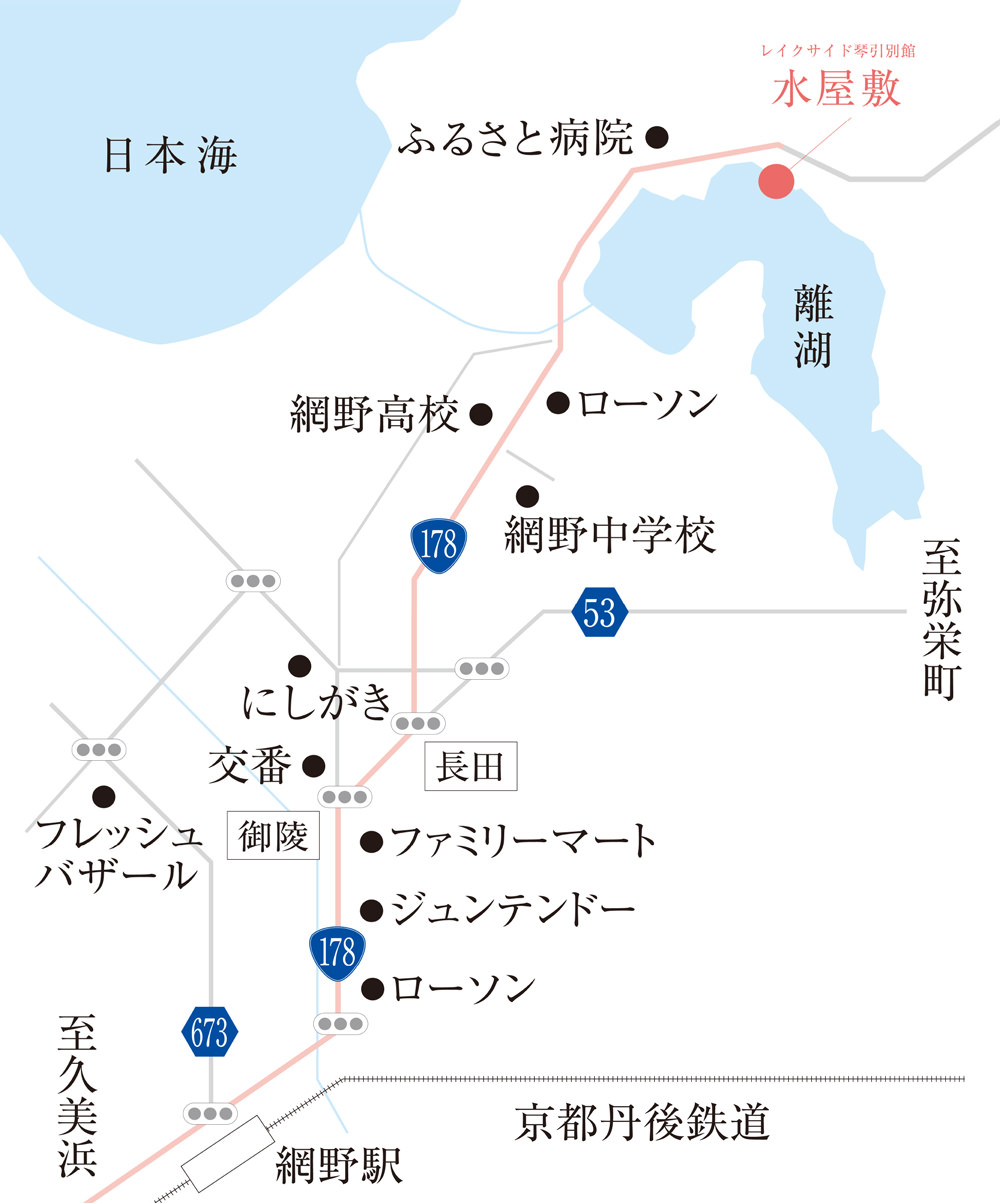 水屋敷 宿周辺地図
